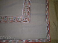 Χειροποίητη κεντημένη κουβέρτα βουλγάρικου κεντήματος - σε λινό πανί