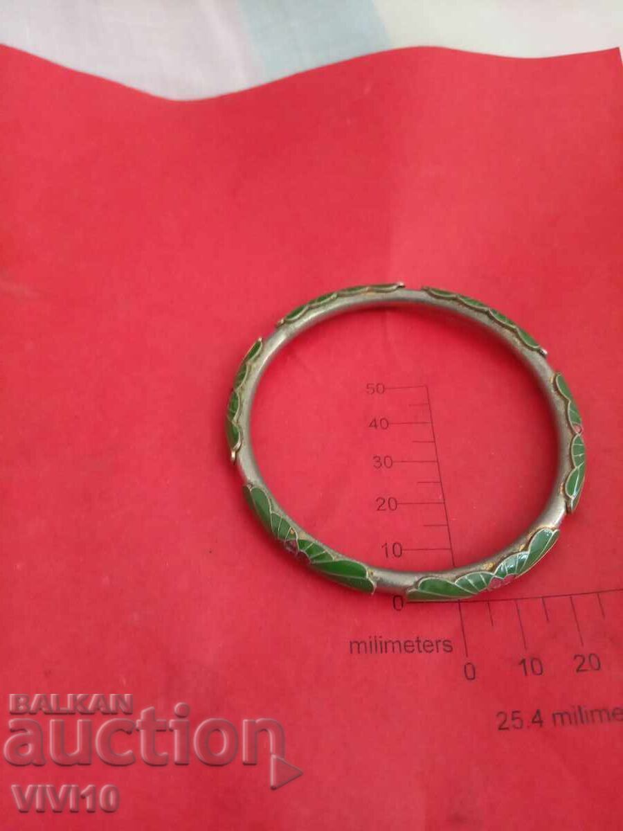Antique enamel bracelet, cloisonné