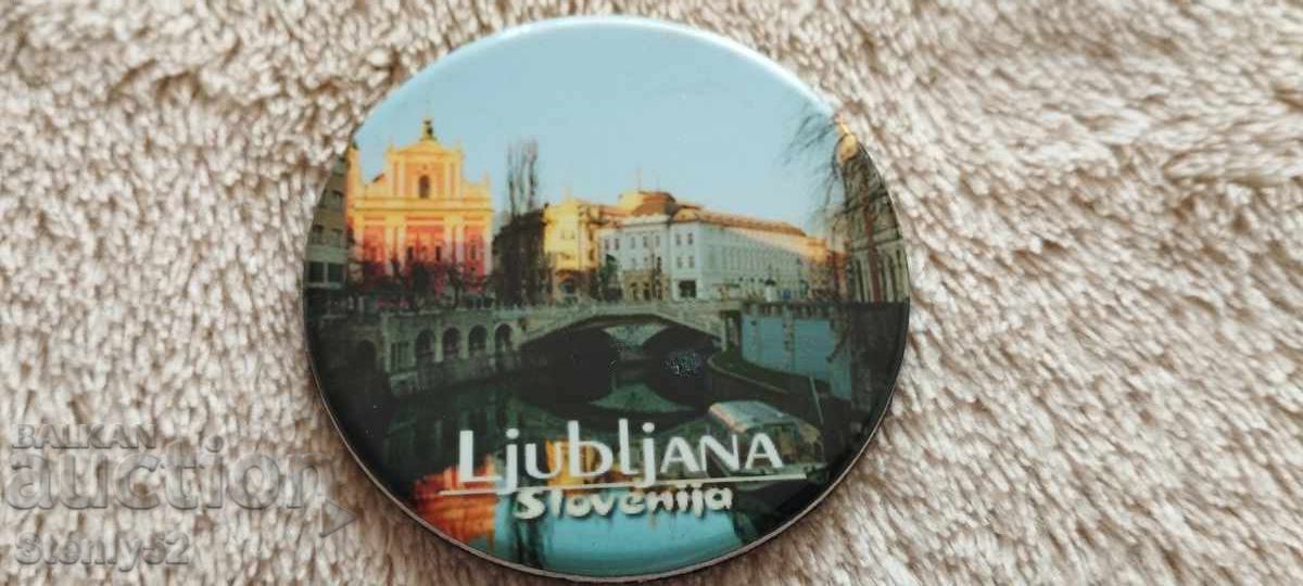 Souvenir metal with magnet for refrigerator