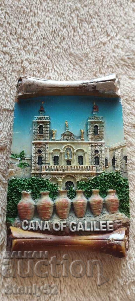 Refrigerator magnet souvenir. Embossed