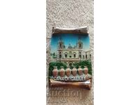 Refrigerator magnet souvenir. Embossed