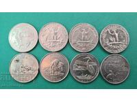 US quarter dollar Lot - 8 pieces
