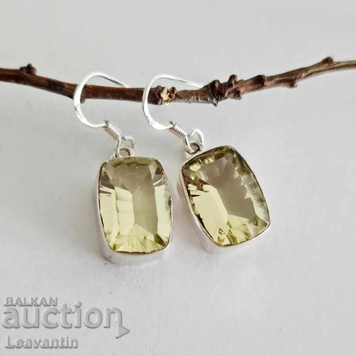 Auction  Silver earrings with Lemon Topaz