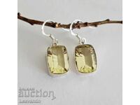 Silver earrings with Lemon Topaz
