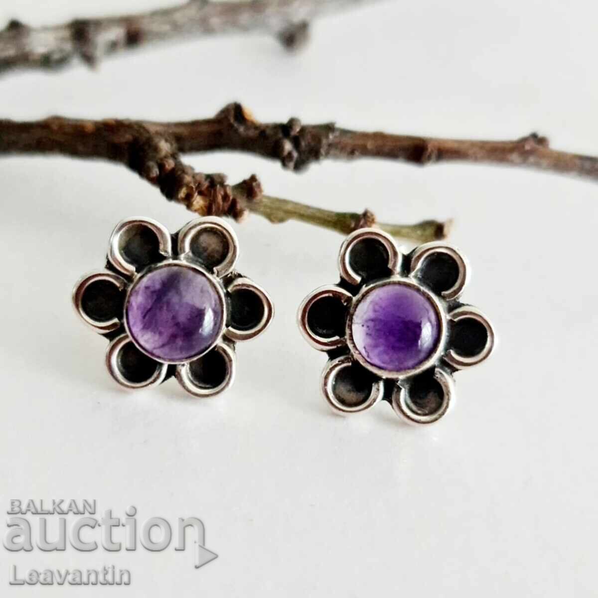 Silver earrings with Amethyst with price 42.00 BGN | € 21.47 Silver earrings with Amethyst with price 42.00 BGN | € 21.47