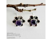 Silver earrings with Amethyst