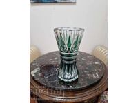 Vază de cristal belgiană superbă Val Saint Lambert