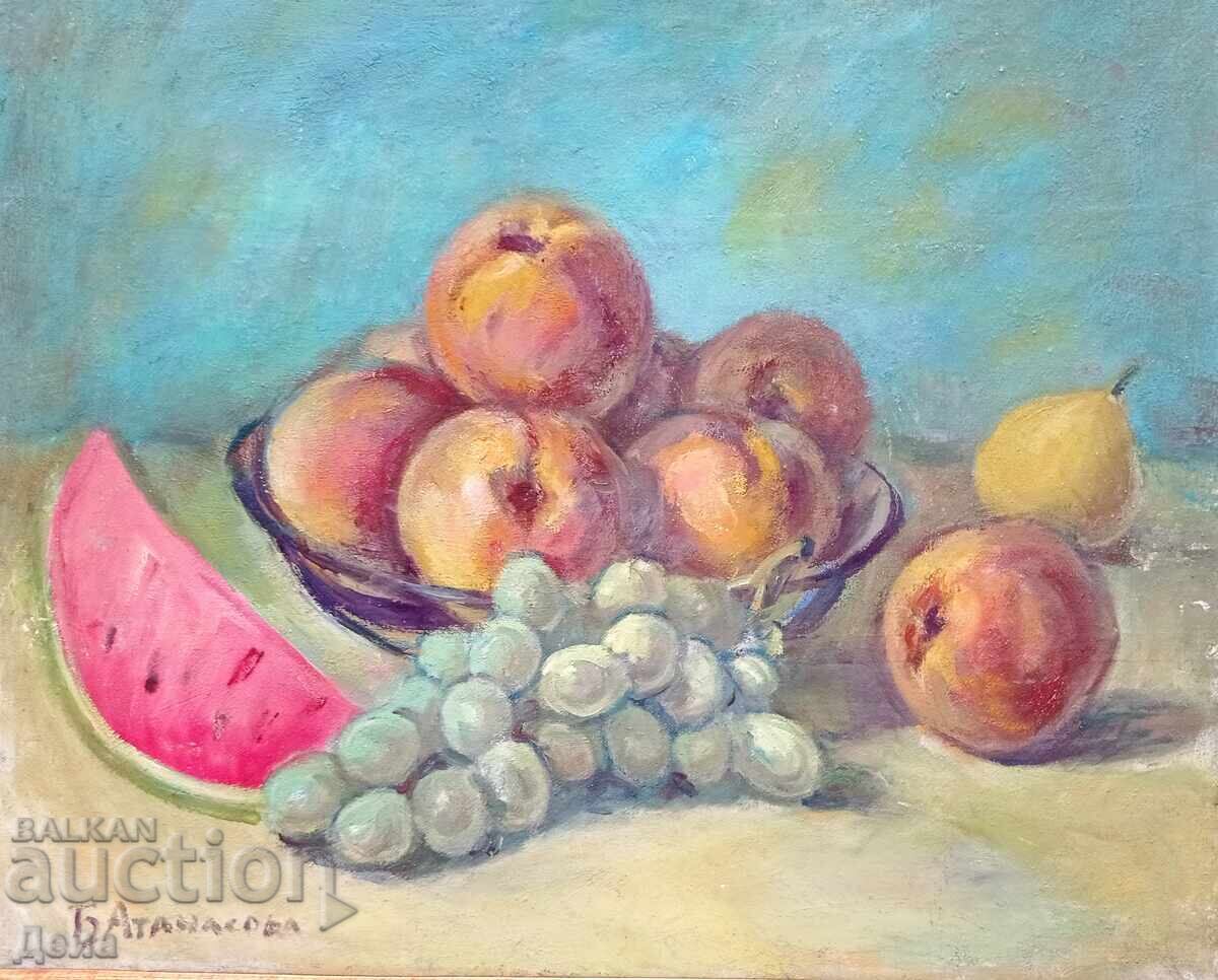 Bozhana Atanasova beautiful still life from the 70s with price 280.00 BGN | € 143.16