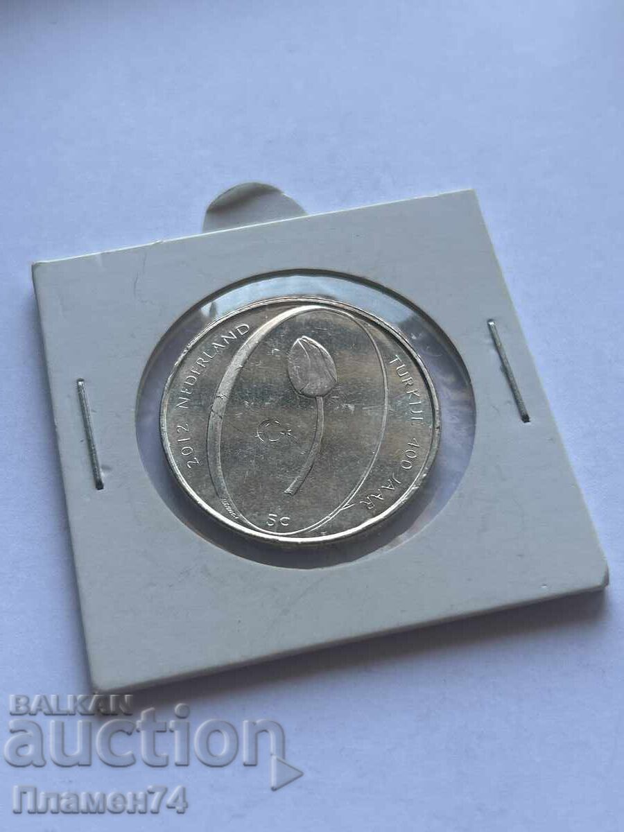 5 euro 2012 Olanda-Turcia cu preț 14.00 BGN | € 7.16