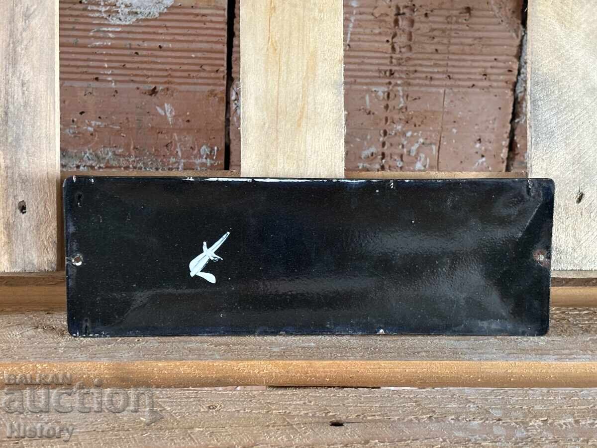 Auction  Enamel plate