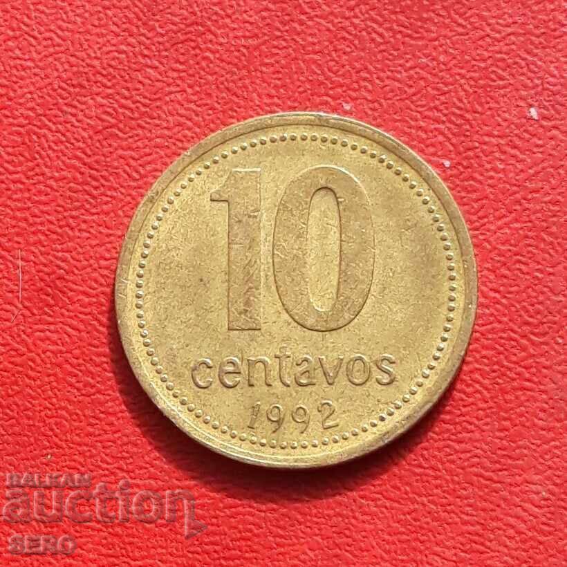 Argentina-10 centavos 1992 Argentina-10 centavos 1992