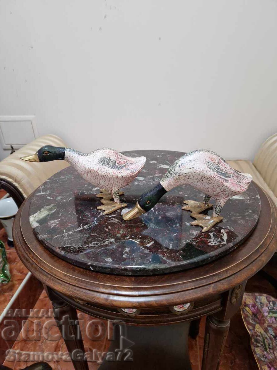 Чифт Уникални антикварни бронзови фигури - 7