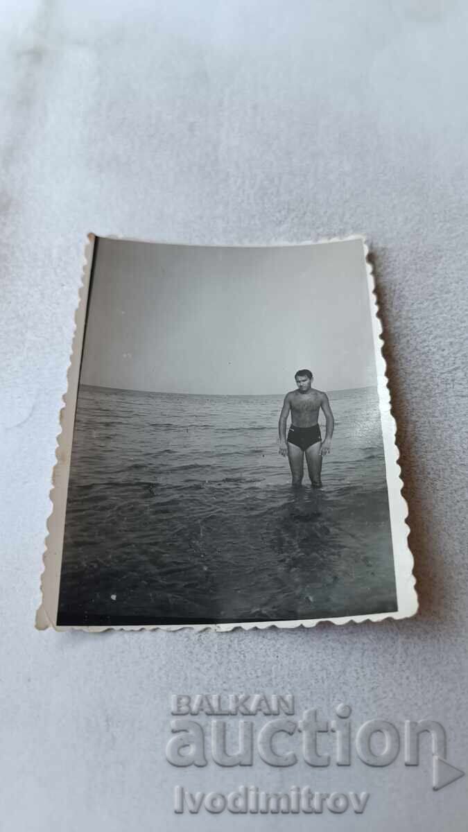 Photo Primorsko Man on the seashore 1968 Photo Primorsko Man on the seashore 1968