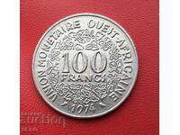 French West Africa - 100 Francs 1974