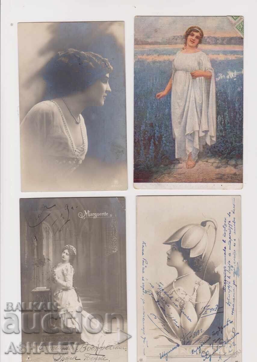 1908 4 Used Postcards 1908 4 Used Postcards