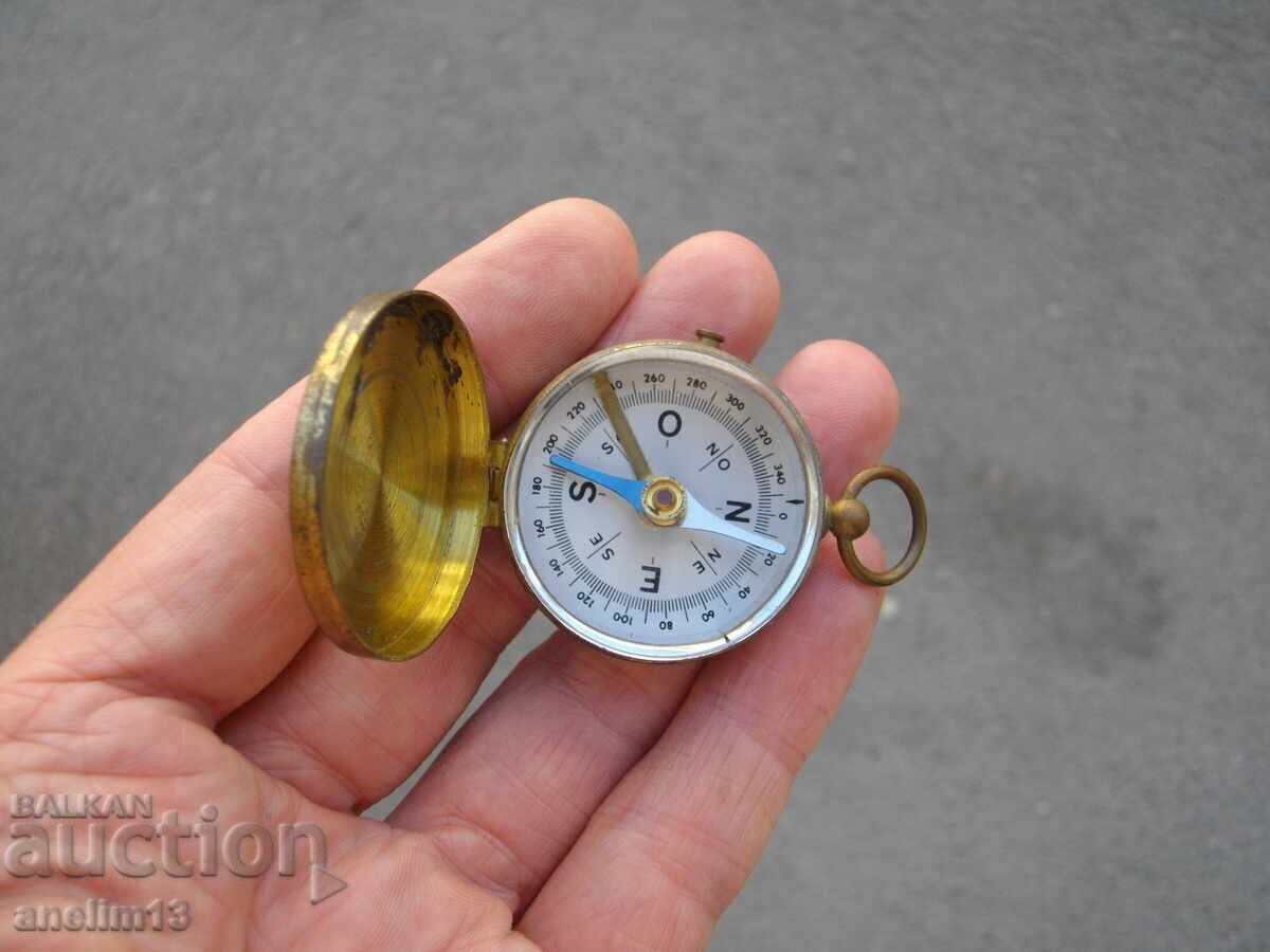 OLD SMALL BRONZE COMPASS