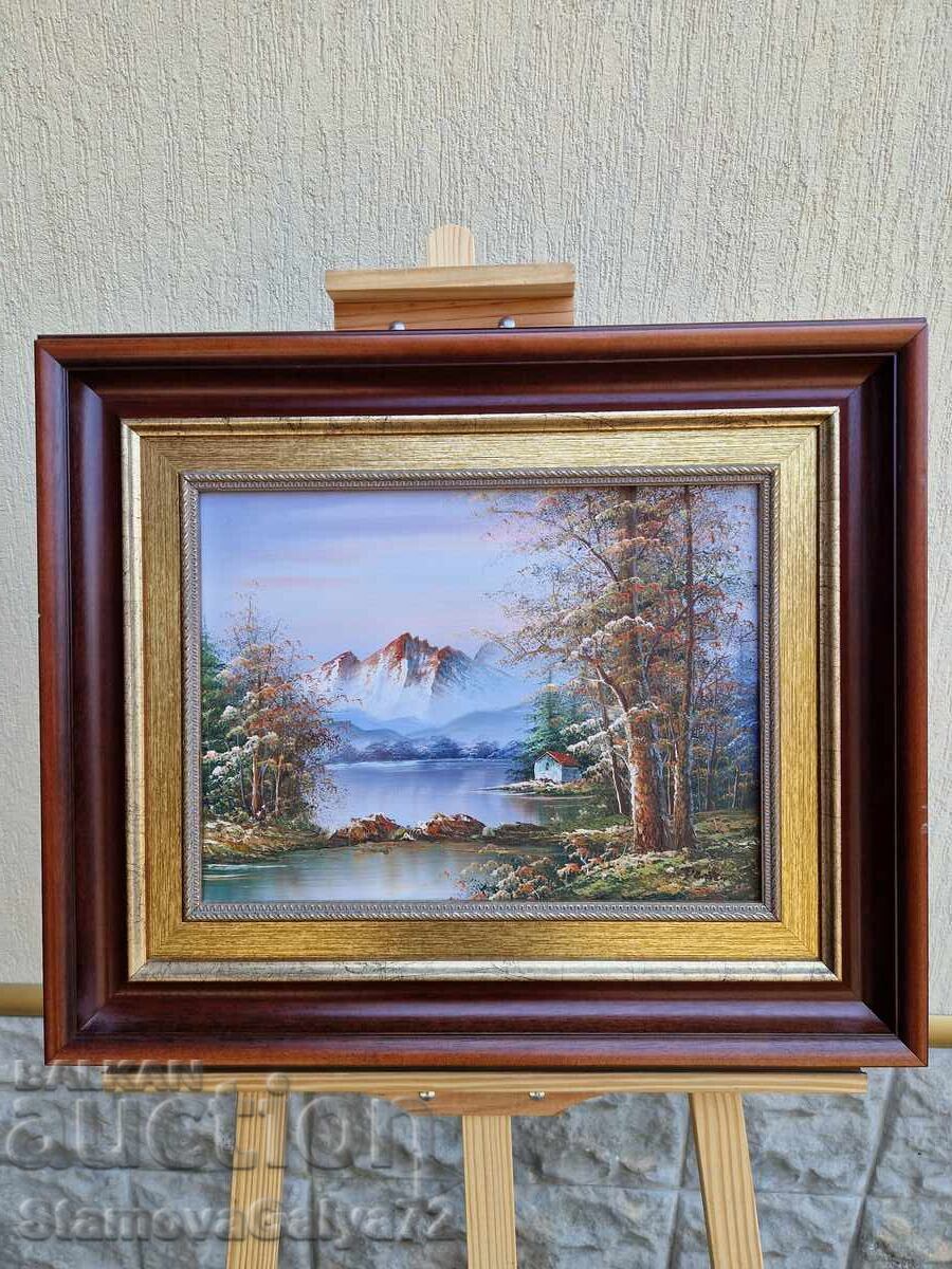 Έλαιο τοπίο συγγραφέας επί πληρωμή κάδρο πίνακας με τιμή 194.00 BGN | € 99.19