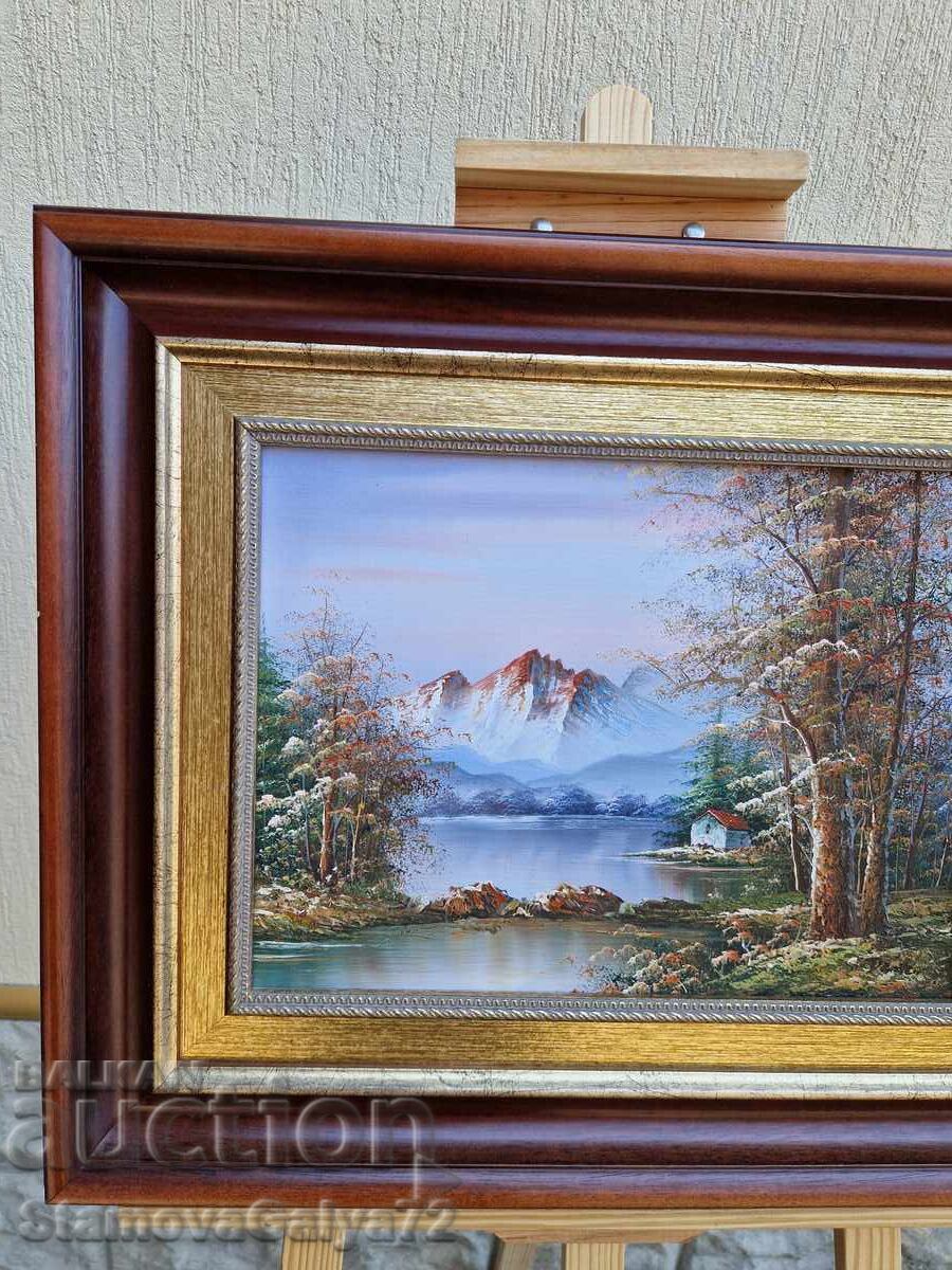 Έλαιο τοπίο συγγραφέας επί πληρωμή κάδρο πίνακας - 5