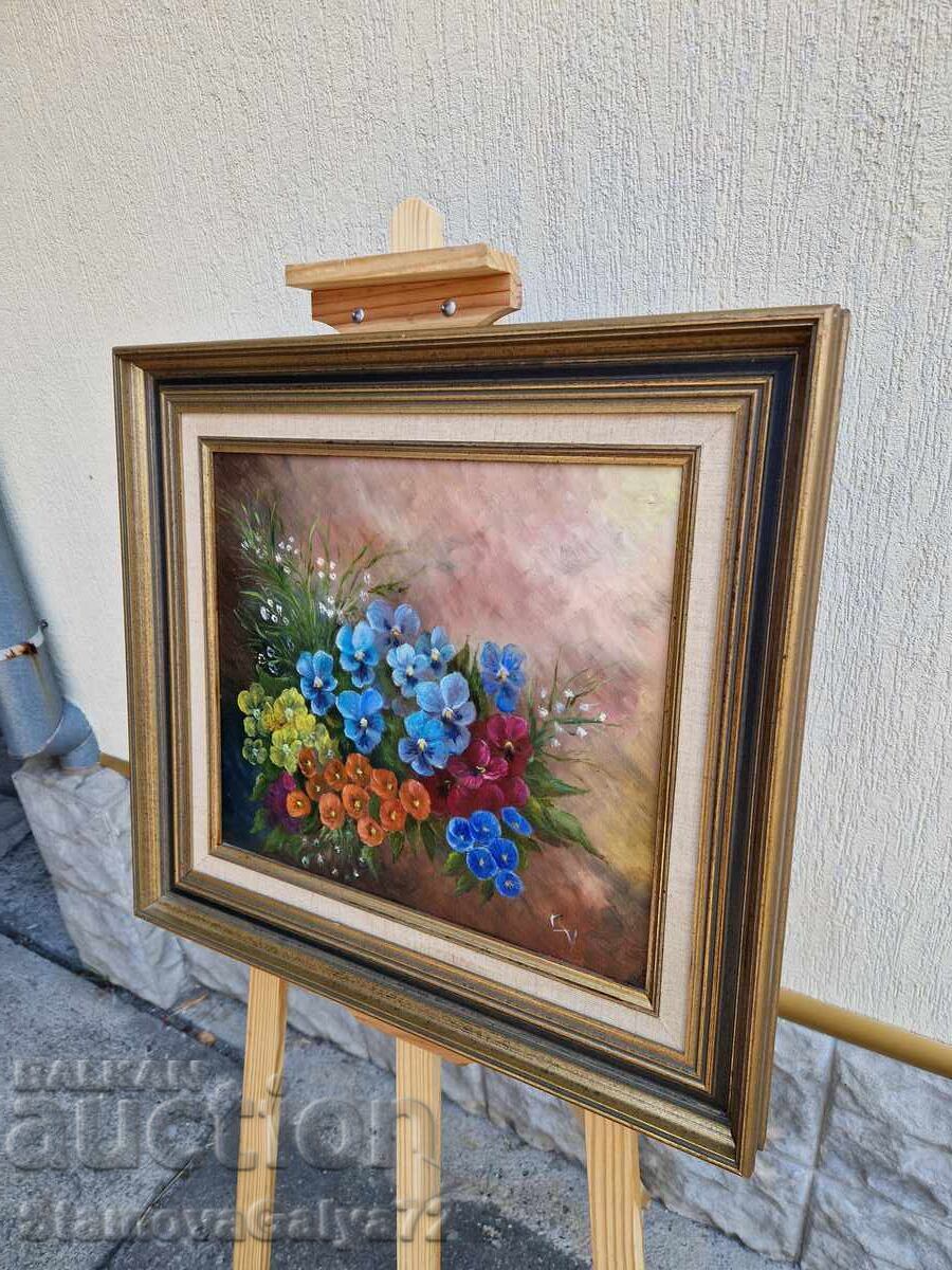 Minunat natură statică belgiană antică pe pânză, semnată de autor - 7 Minunat natură statică belgiană antică pe pânză, semnată de autor - 7