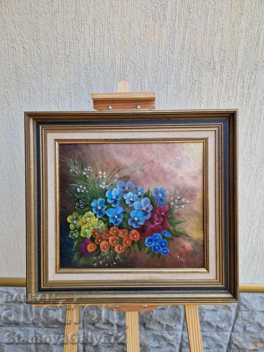 Minunat natură statică belgiană antică pe pânză, semnată de autor Minunat natură statică belgiană antică pe pânză, semnată de autor