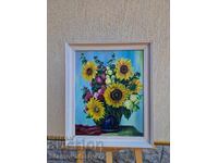 Beautiful antique original oil painting on canvas