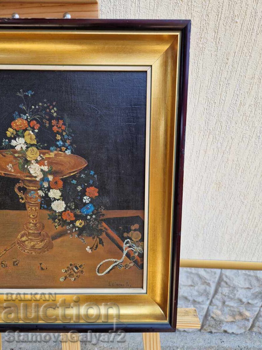 Delivery of Still life oil on canvas, mounted on fiberboard Delivery of Still life oil on canvas, mounted on fiberboard