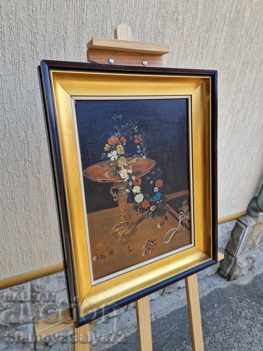 Still life oil on canvas, mounted on fiberboard - 6 Still life oil on canvas, mounted on fiberboard - 6