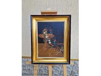 Still life oil on canvas, mounted on fiberboard