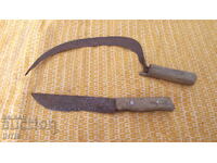 Seceră și cuțit - unelte vechi, cosor - lame - de la 0,01st