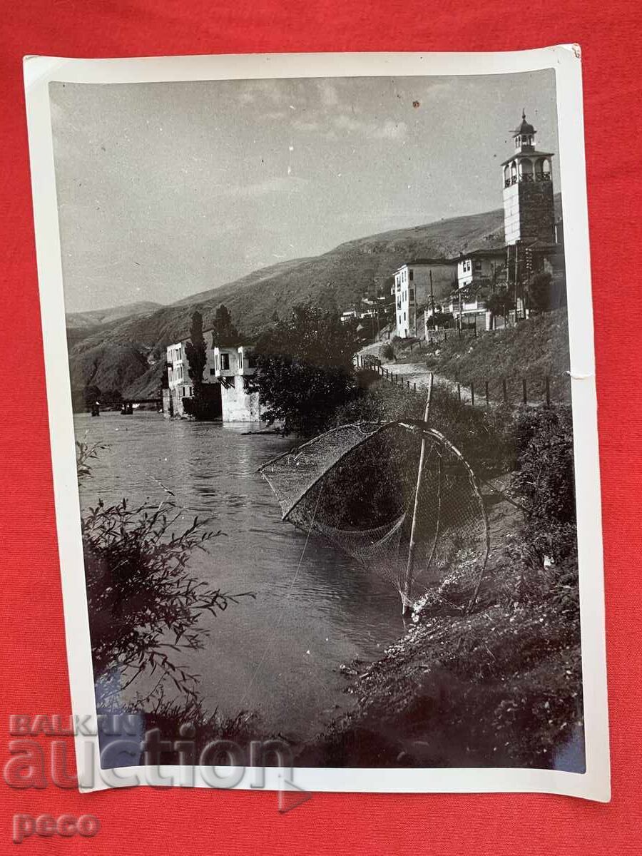Veles fishing on Vardar River Clock Tower 40s Katsev Veles fishing on Vardar River Clock Tower 40s Katsev