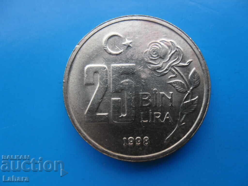 25000 лири 1998 г. Турция 25000 лири 1998 г. Турция