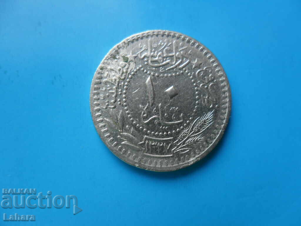 10 bani 1327 / 6 a.H. Imperiul Otoman