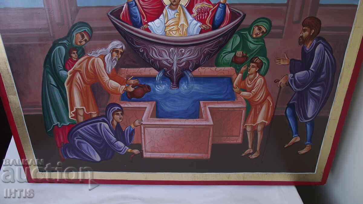 Δημοπρασία ΕΙΚΟΝΑ - ΕΙΚΟΝΑ, Ζωγραφισμένη - Παναγία και Ιησούς Χριστός