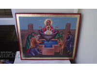 ICONĂ - ICONĂ, Pictată - Fecioara Maria și Isus Hristos