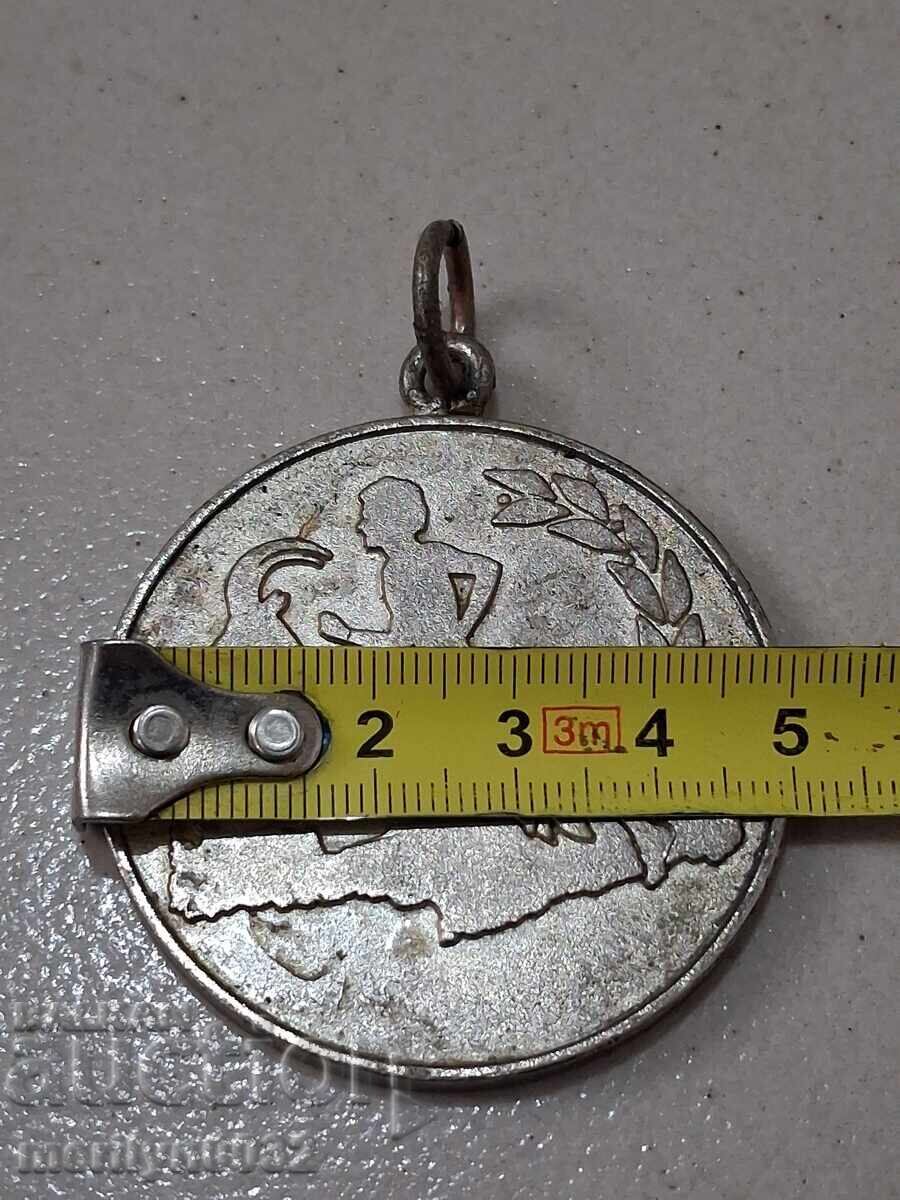 Δημοπρασία Χάλκινο ελληνικό μετάλλιο πλακέτα σήμα 1985