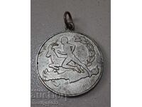 Χάλκινο ελληνικό μετάλλιο πλακέτα σήμα 1985