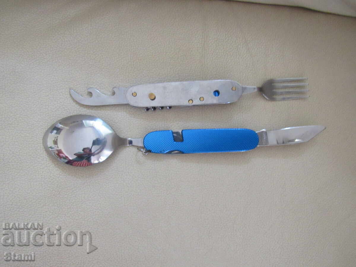 Set turistic furculiță, lingură..., nou, Rusia - 5