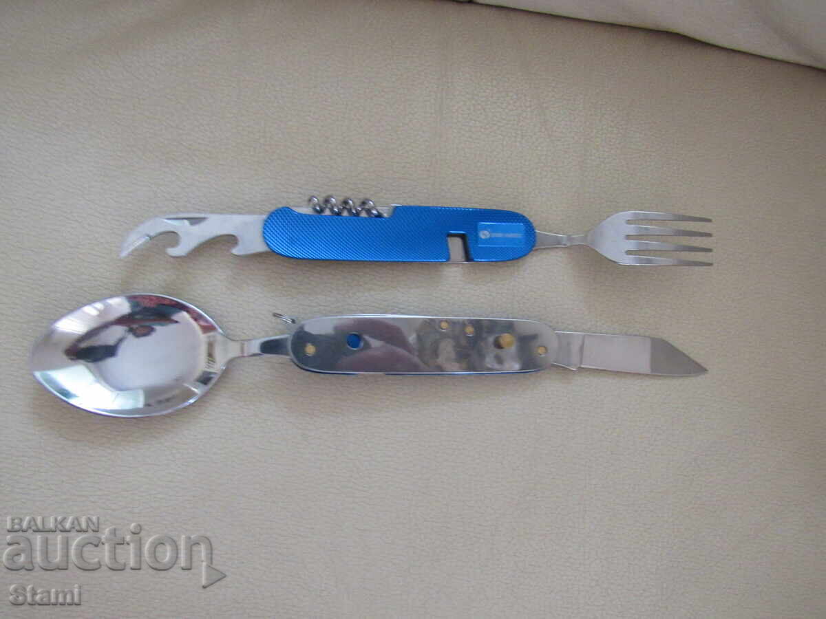 Set turistic furculiță, lingură..., nou, Rusia - 6