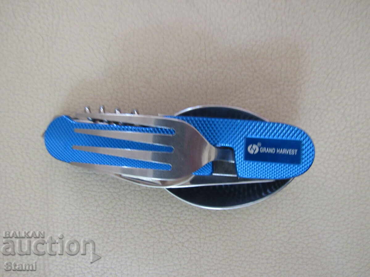 Set turistic furculiță, lingură..., nou, Rusia