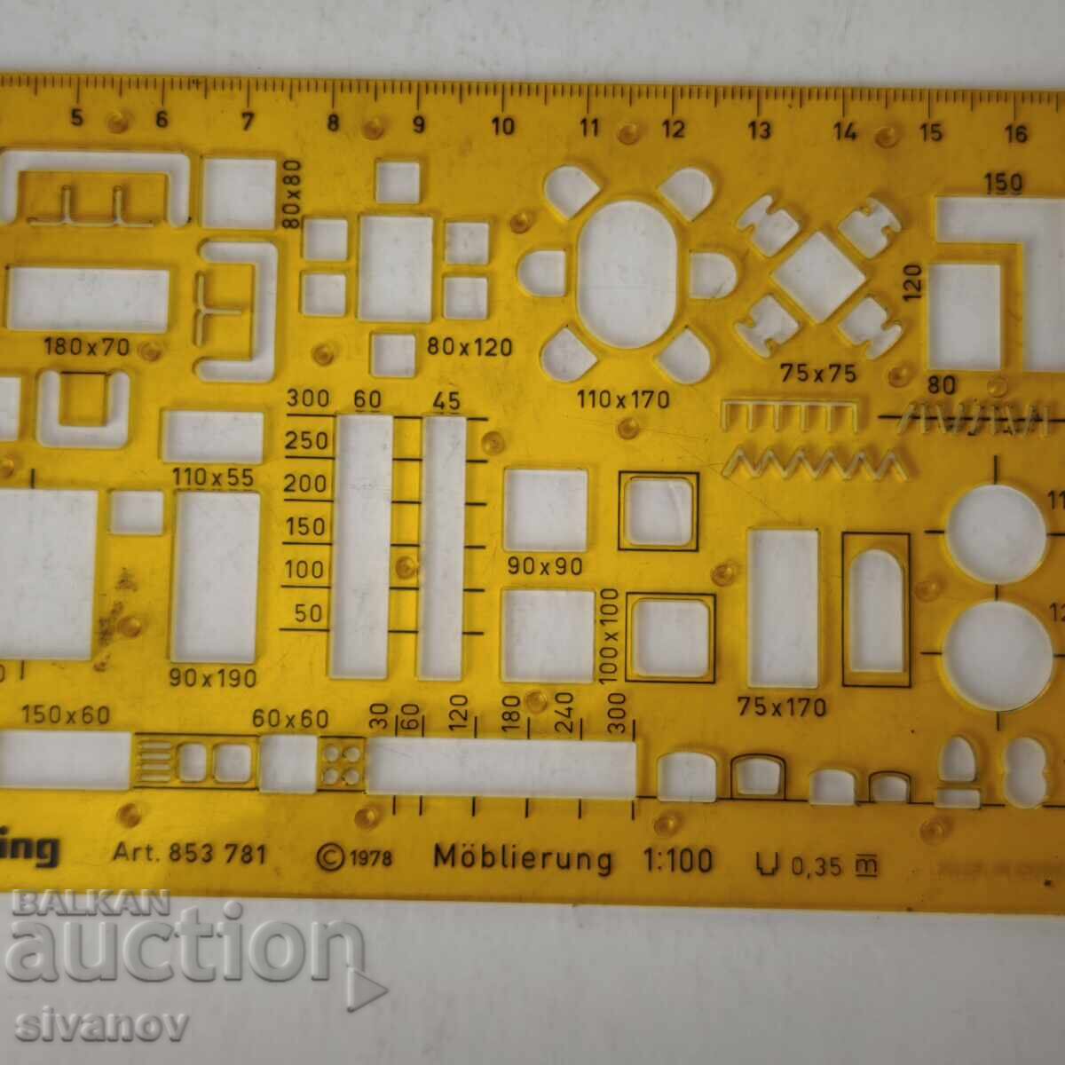 Livrarea Șablon vechi rOtring pentru Mobilier Arhitectură 853 781 #6073