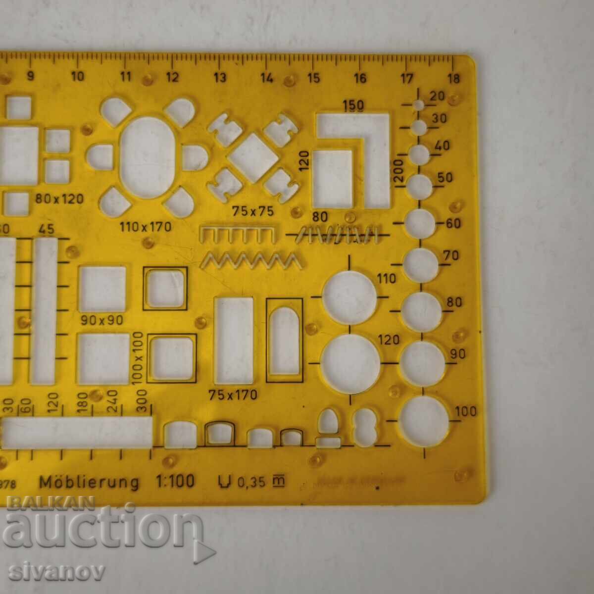 Șablon vechi rOtring pentru Mobilier Arhitectură 853 781 #6073 - 5