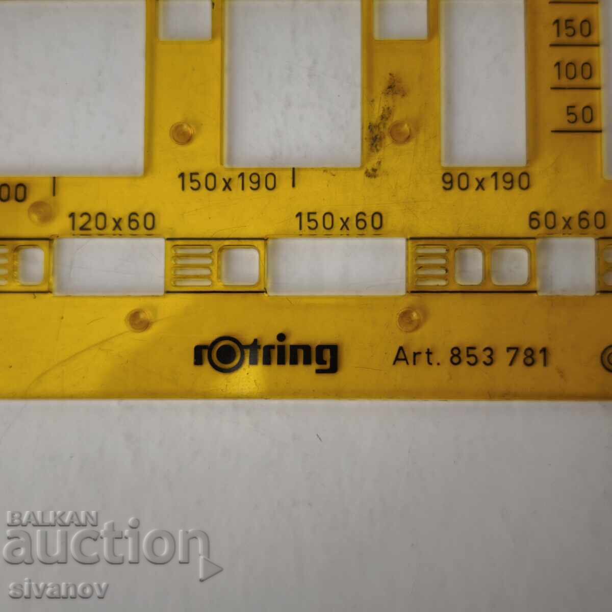 Șablon vechi rOtring pentru Mobilier Arhitectură 853 781 #6073 - 6