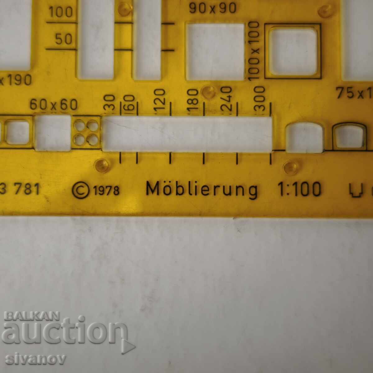 Șablon vechi rOtring pentru Mobilier Arhitectură 853 781 #6073 - 7