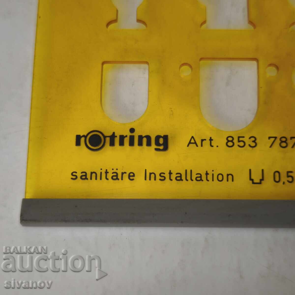 Vintage rOtring Template Plumbing Installation Art. 853 787 #6074 - 5
