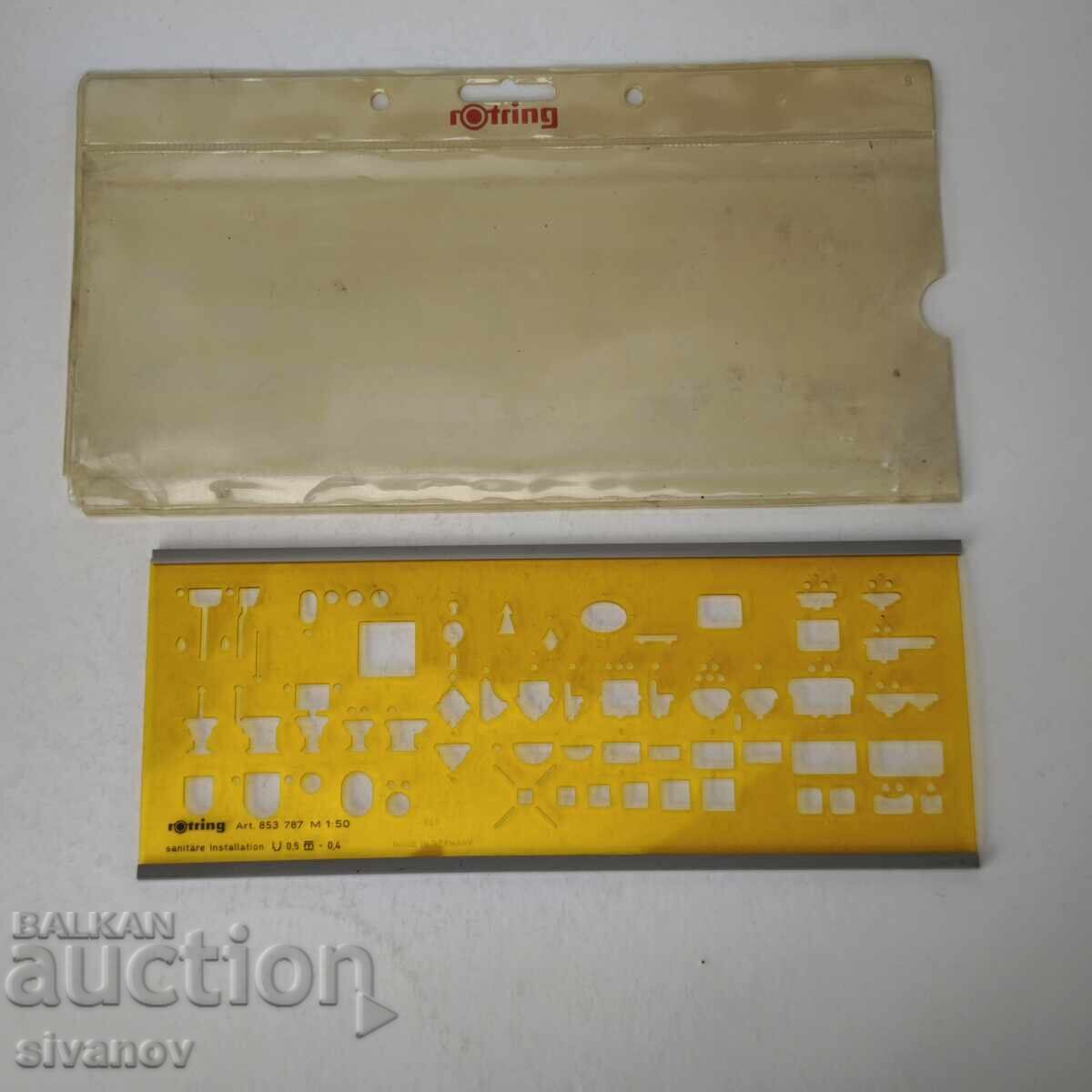 Vintage rOtring Template Plumbing Installation Art. 853 787 #6074