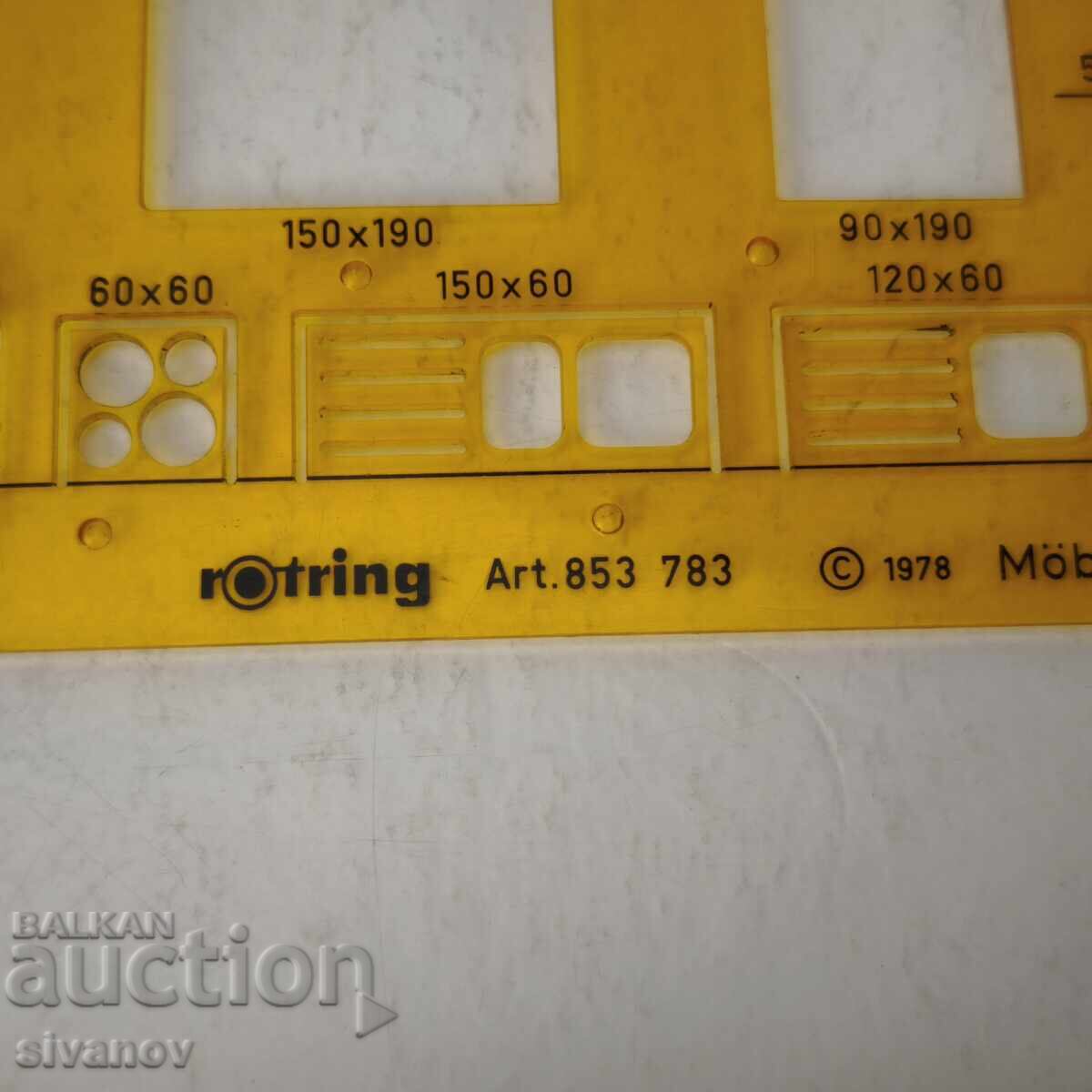 Șablon Vechi rOtring pentru Mobilier Arhitectură 853 783 #6076 - 5