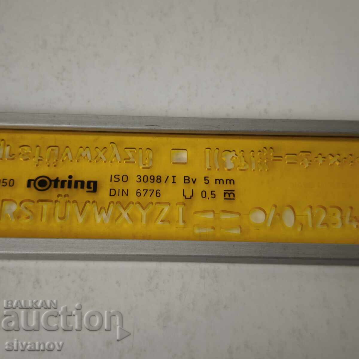 Delivery of Starter template for rOtring Art. 340 050 #6077 lettering Delivery of Starter template for rOtring Art. 340 050 #6077 lettering