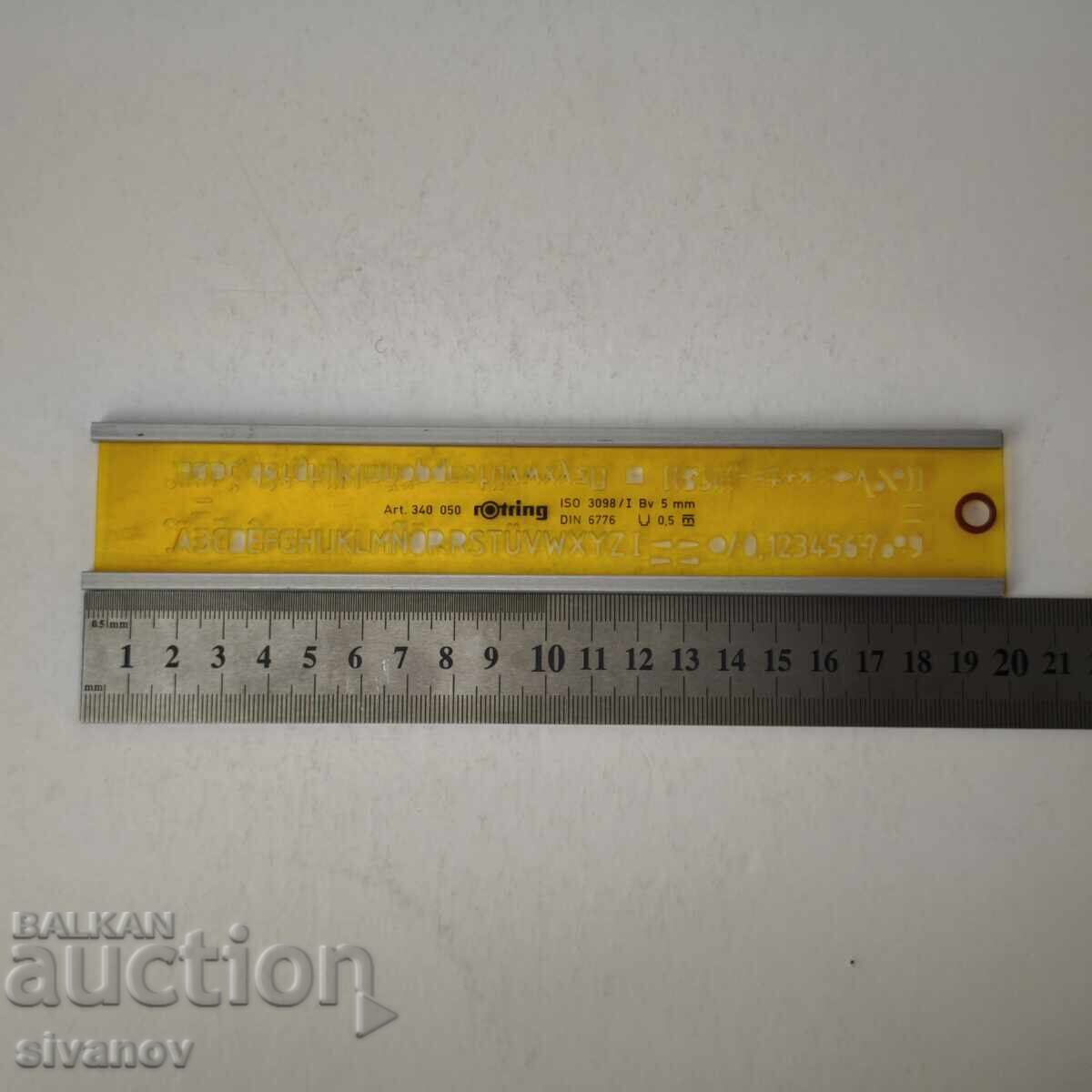 Starter template for rOtring Art. 340 050 #6077 lettering - 6 Starter template for rOtring Art. 340 050 #6077 lettering - 6