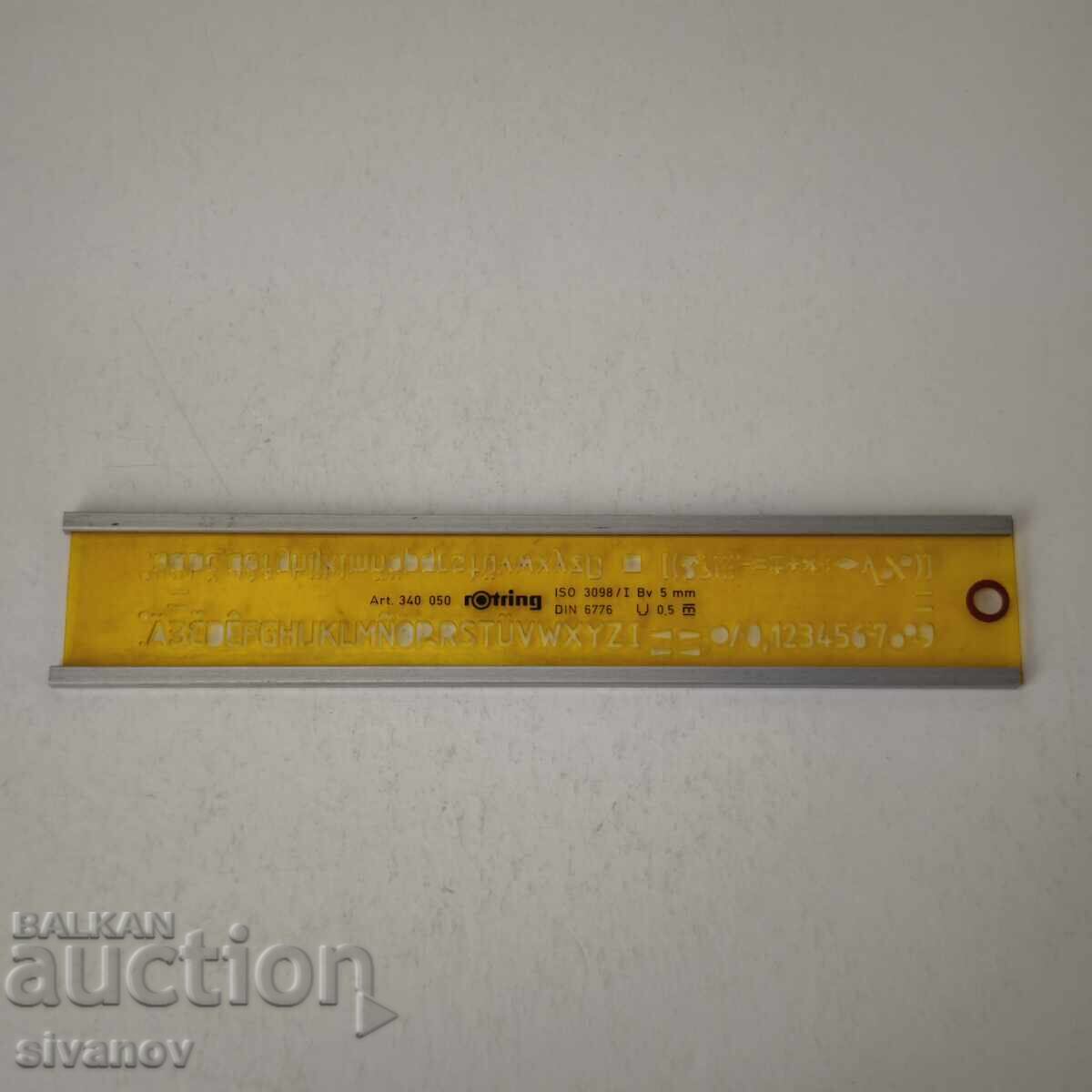 Starter template for rOtring Art. 340 050 #6077 lettering Starter template for rOtring Art. 340 050 #6077 lettering