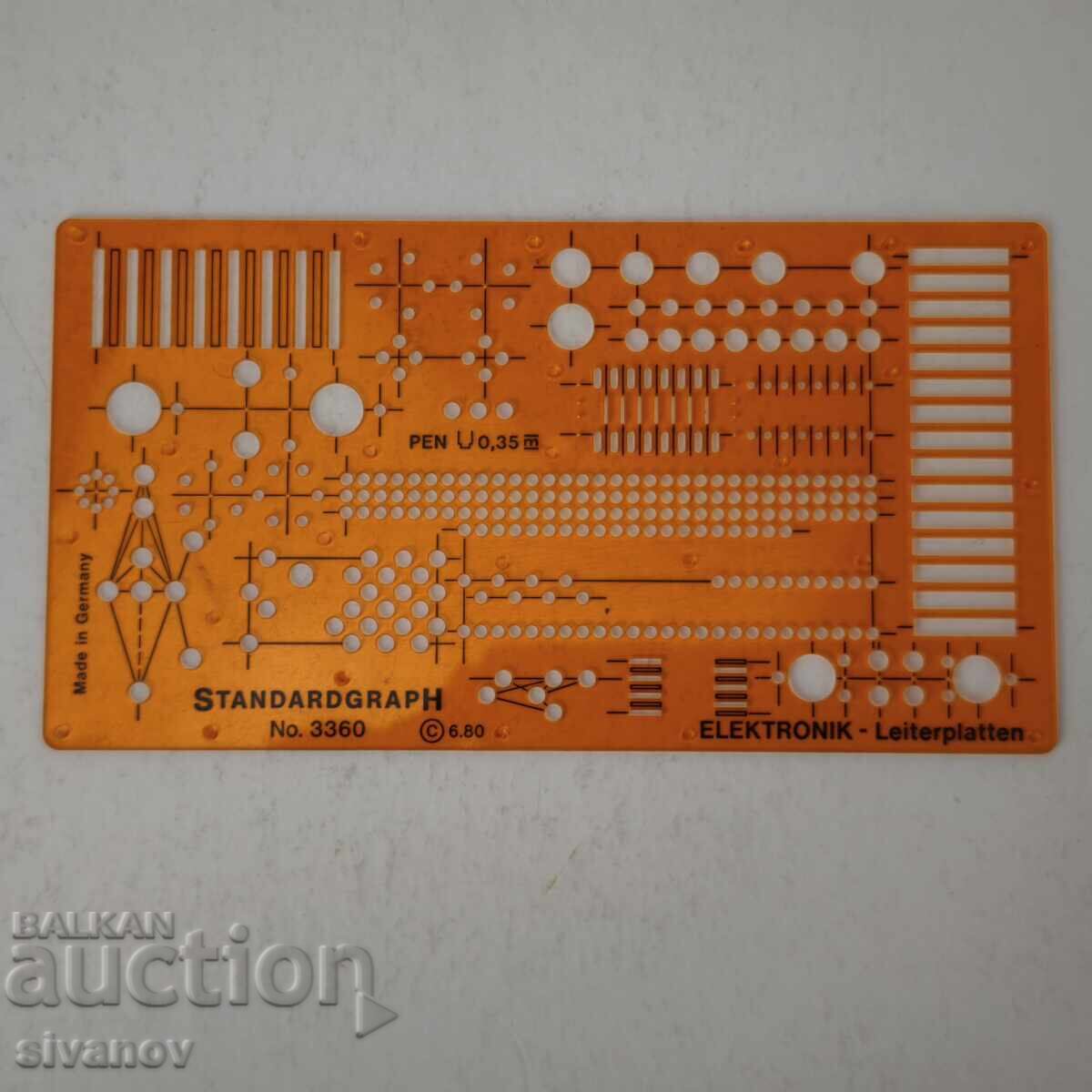 Star shablon za elektrotehnika Standardgraph No 3360 #6078 Star shablon za elektrotehnika Standardgraph No 3360 #6078